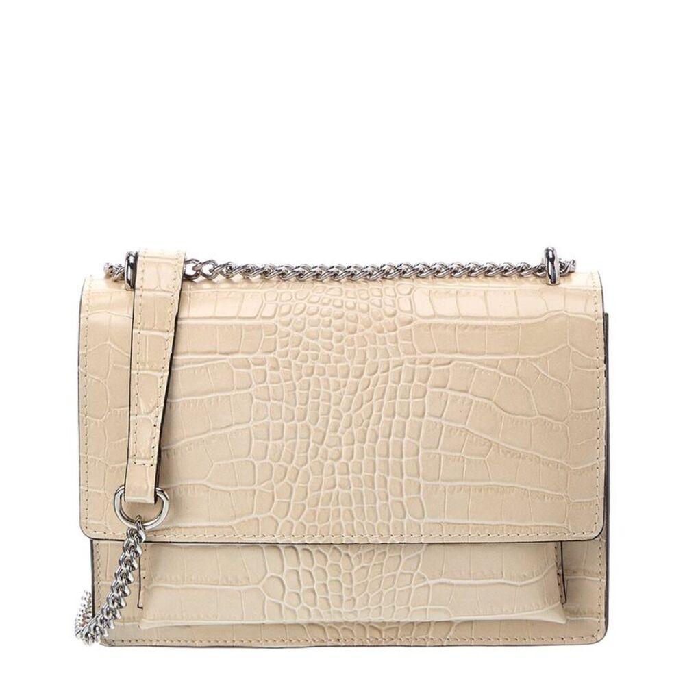 Italian Leather Natalie Leather Top Handle Bag, Beige